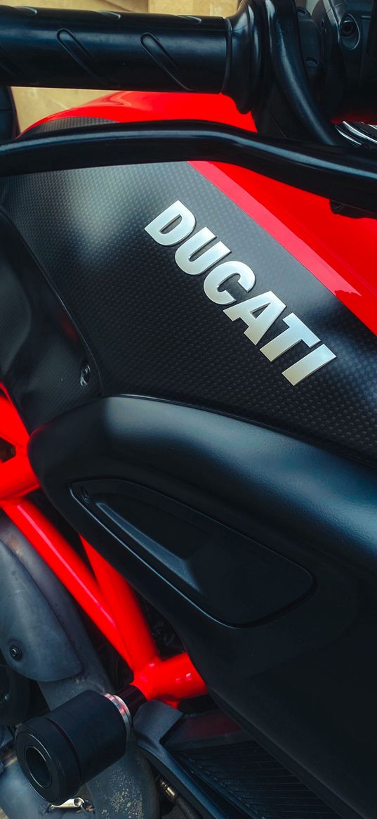 ducati, bike, black, red