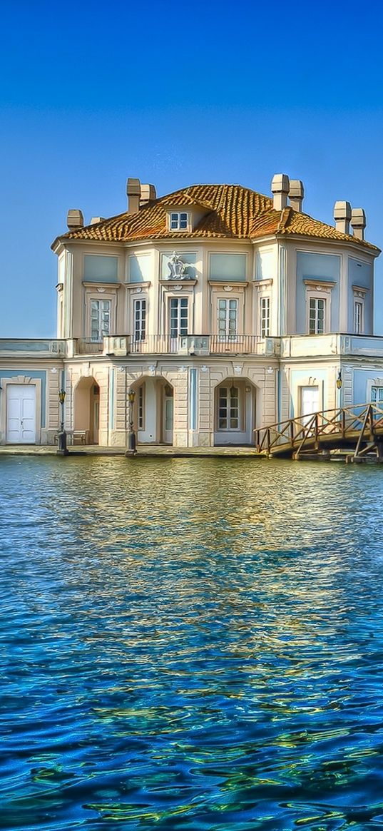 bacoli, italy, sea, bridge, building