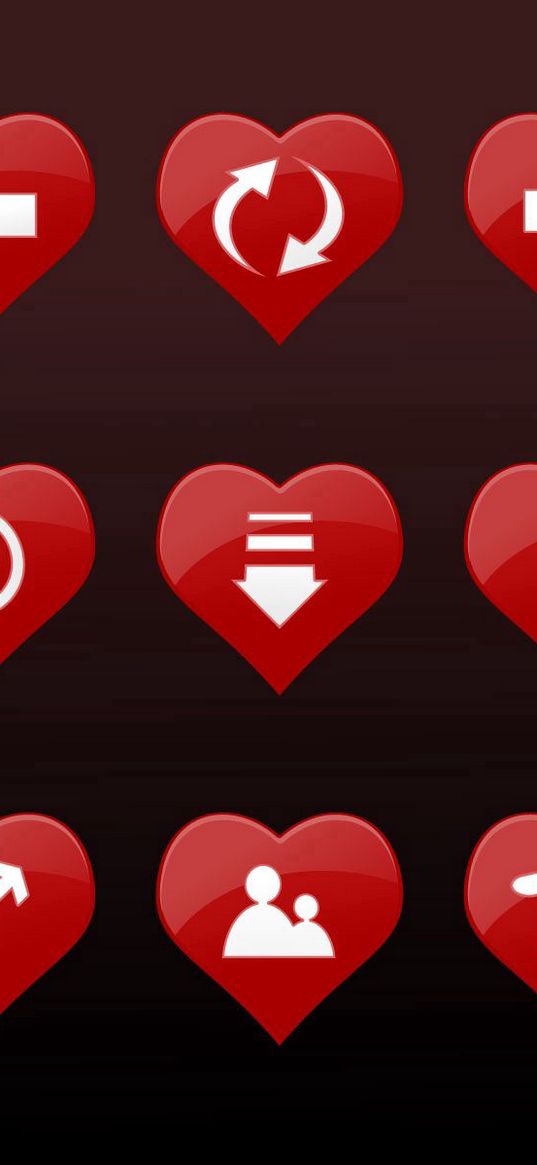 love, signs, hearts, black, red