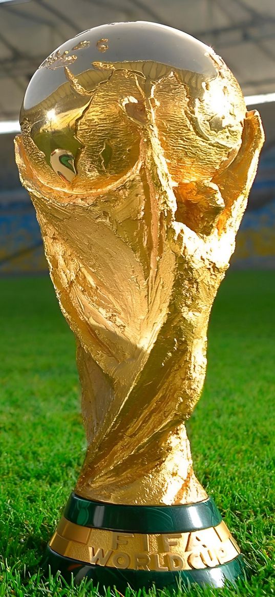 world cup, award, football, field, grass