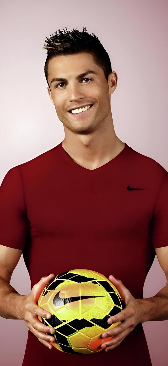 ronaldo cristiano, football player, ball, nike