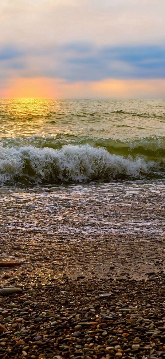 stones, sea, shore, surf