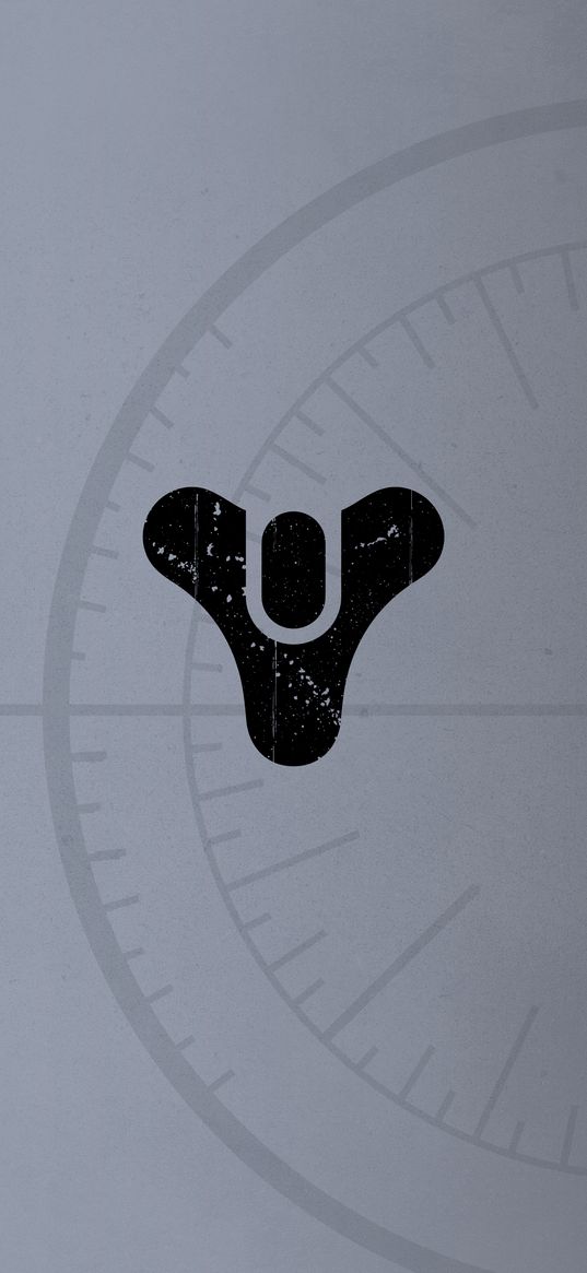 destiny 2, game, logo, emblem, symbol, compass, dial, black, gray background, art