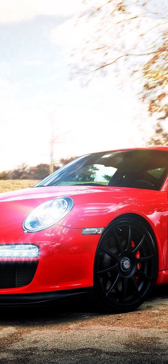 porsche, auto, car, cars, red