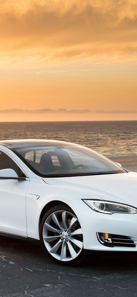 tesla, model s, tesla model s, sea