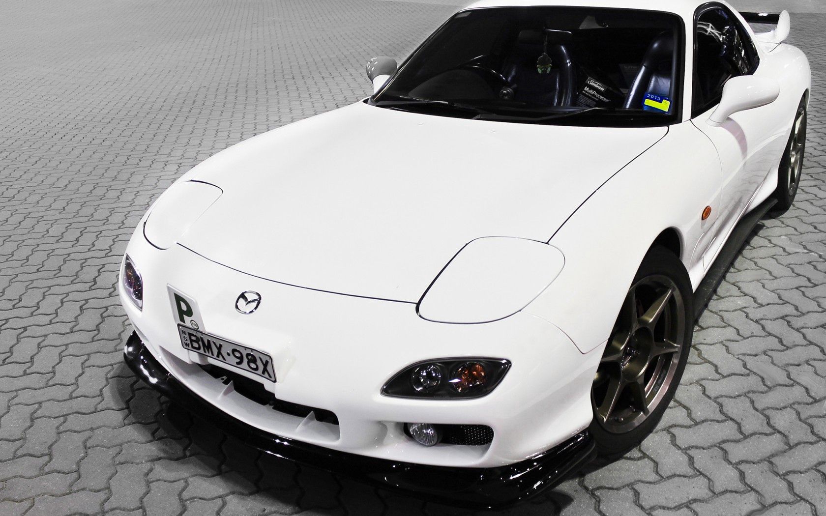 mazda, white, tuning