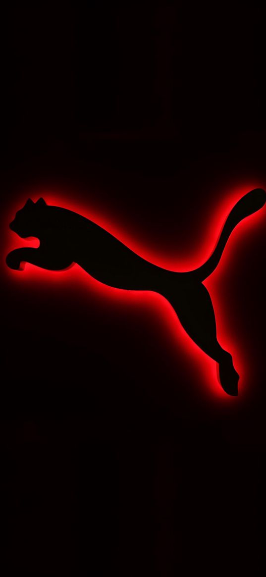 puma, brand, silhouette, backlight, red, black