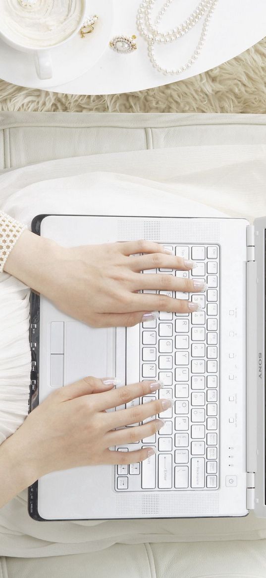 hands, notebook, girl, white