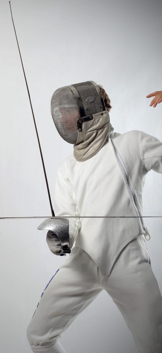 fencing, sports, white background