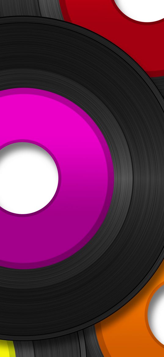 vinyl, record, music, vector, heap