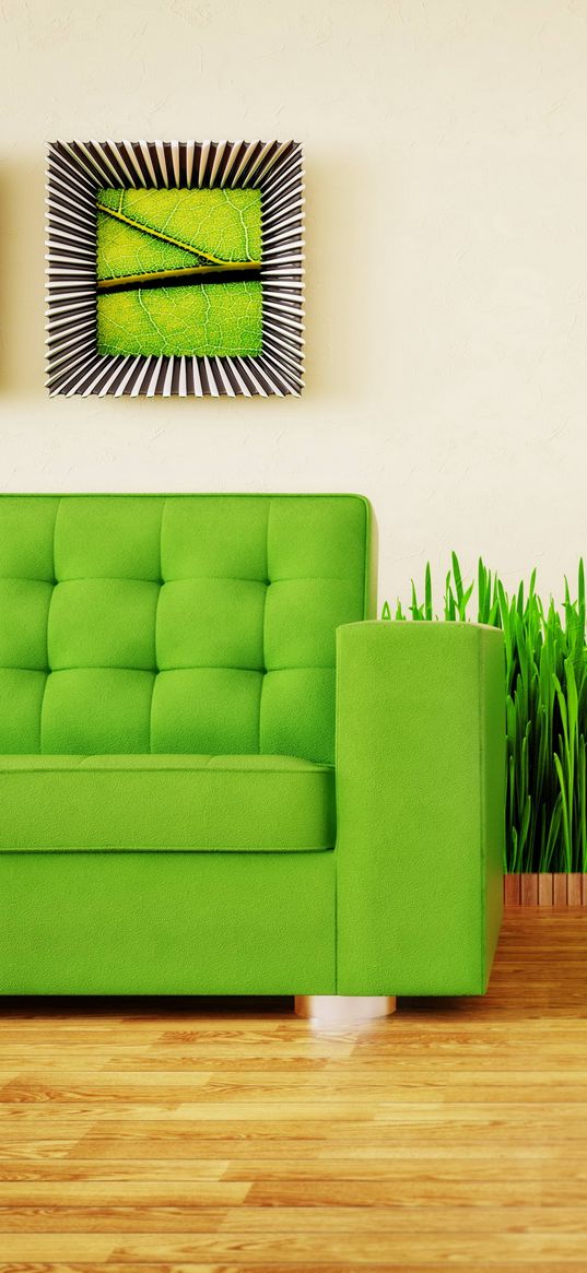 couch, grass, interior design, green, paintings