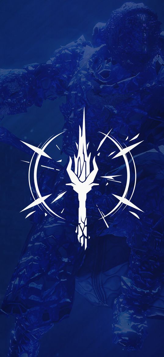 destiny 2, game, emblem, warlock, staff, sparks, white, blue