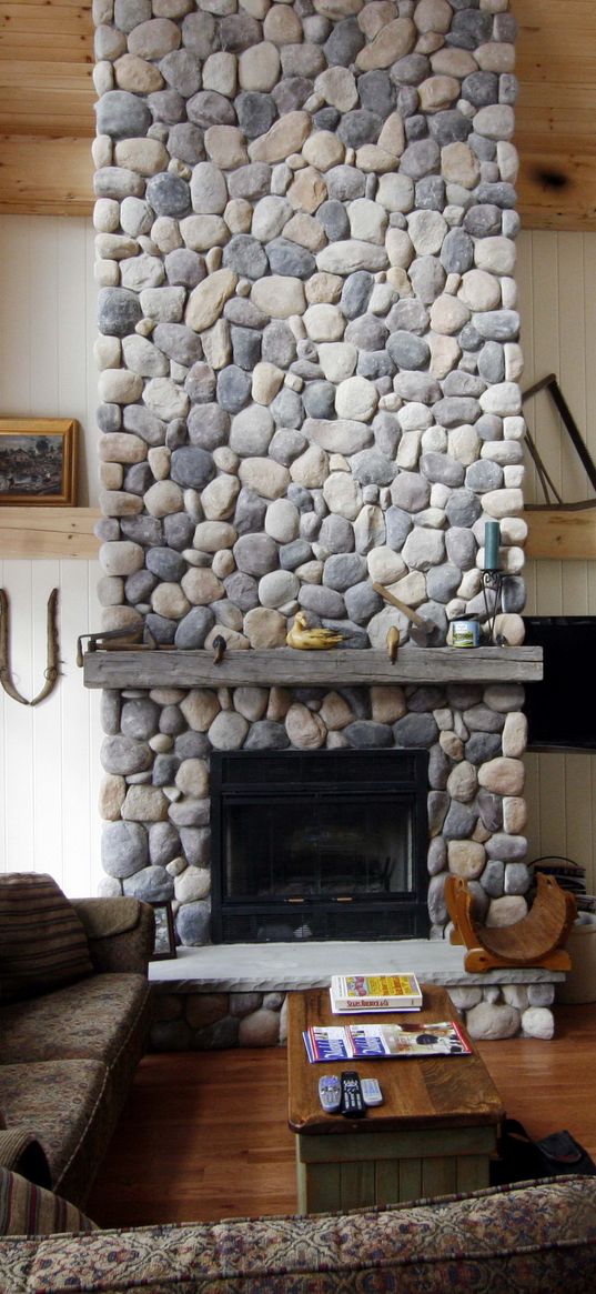 fireplace, example, design, stones