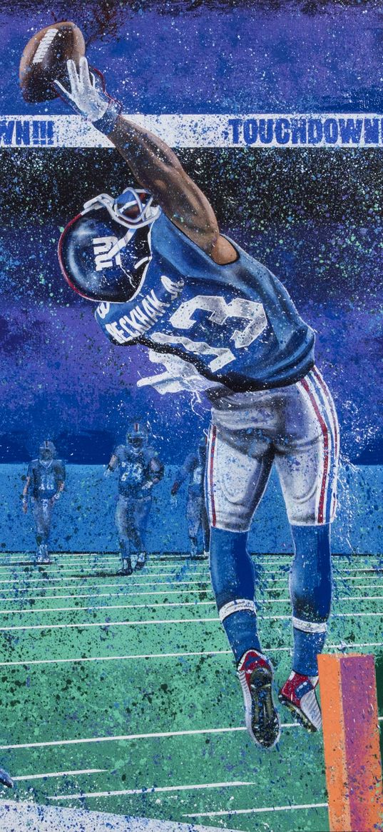 odell beckham, football player, detroit lions, american football, art