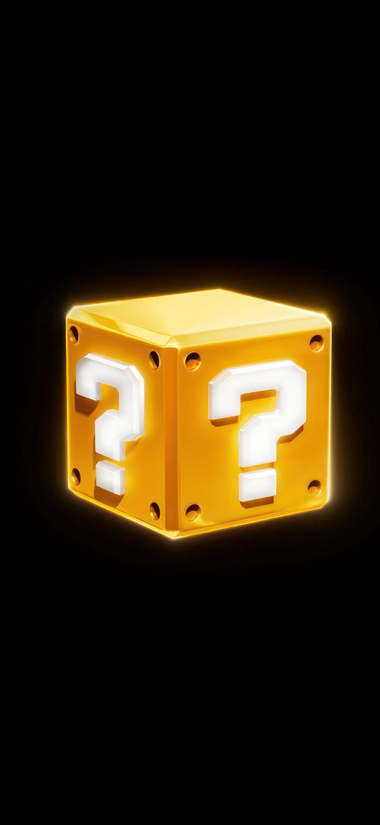 super mario, game, nintendo, boxing, question mark, black background, art