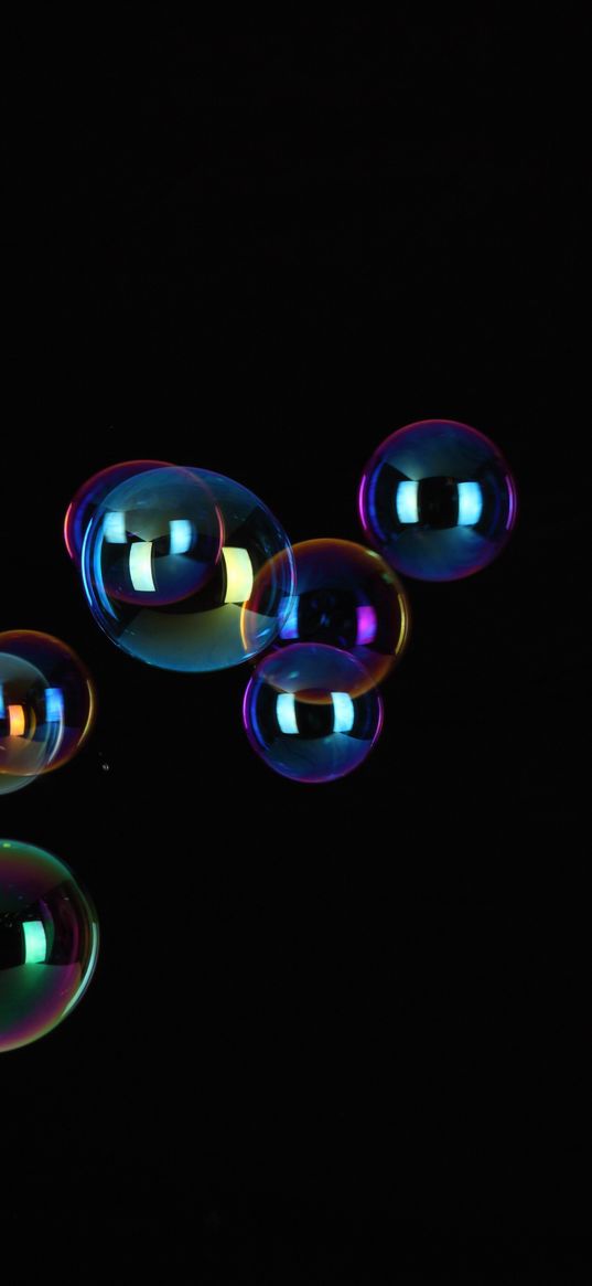 bubbles, soap, black background