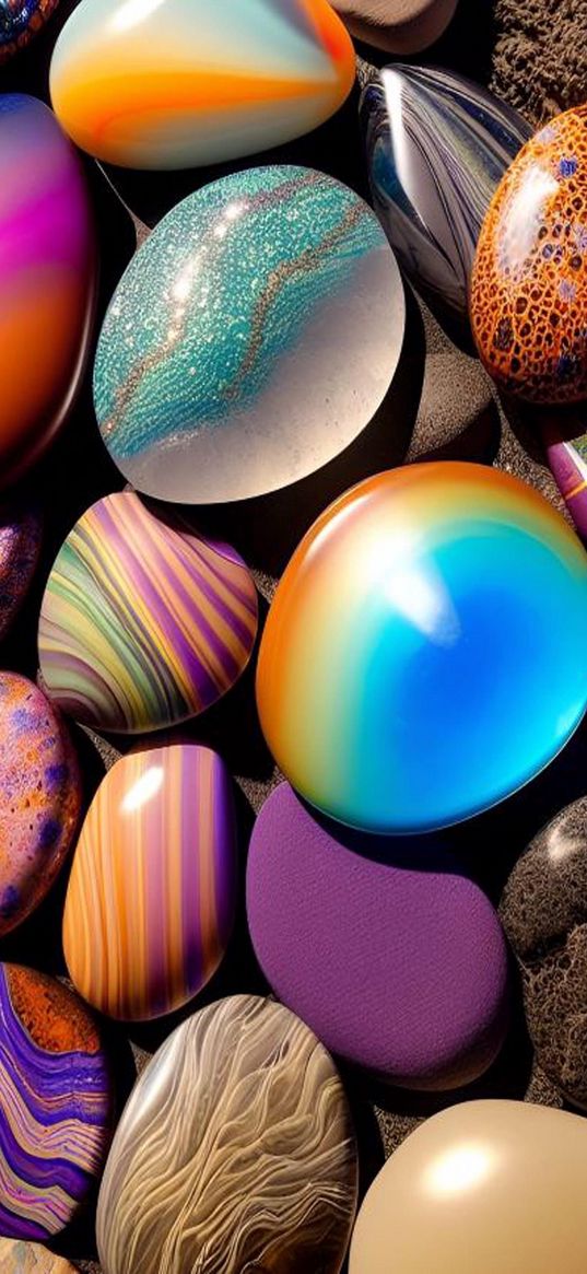 stones, colored, stripes, patterns