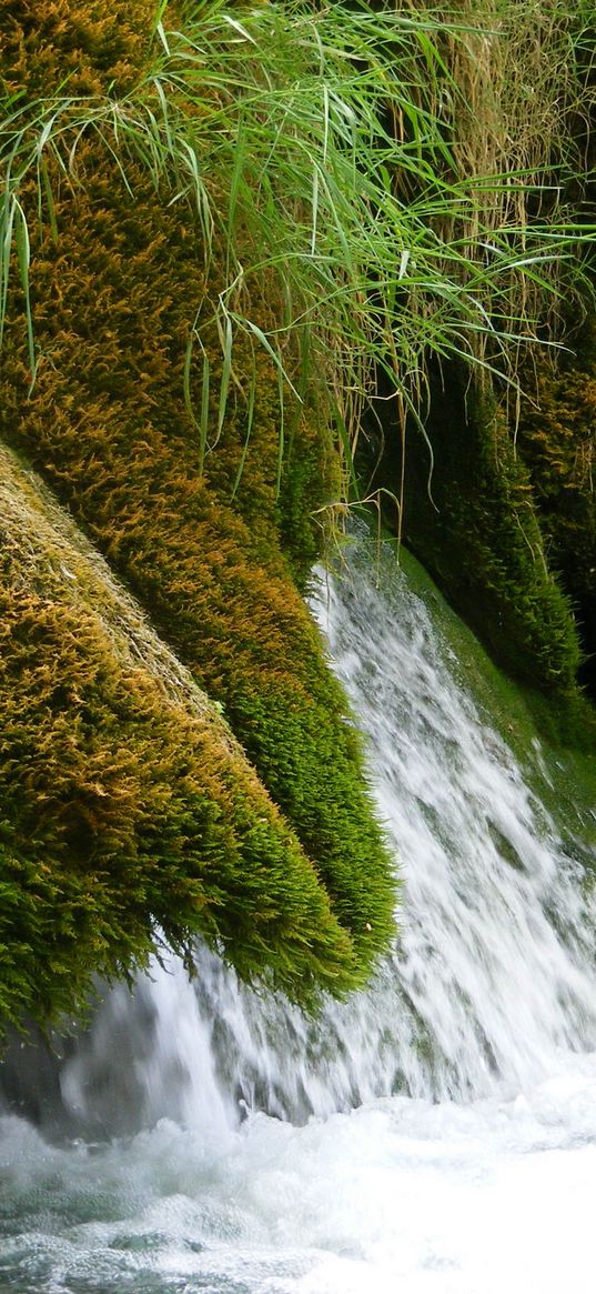 waterfall, stream, nature