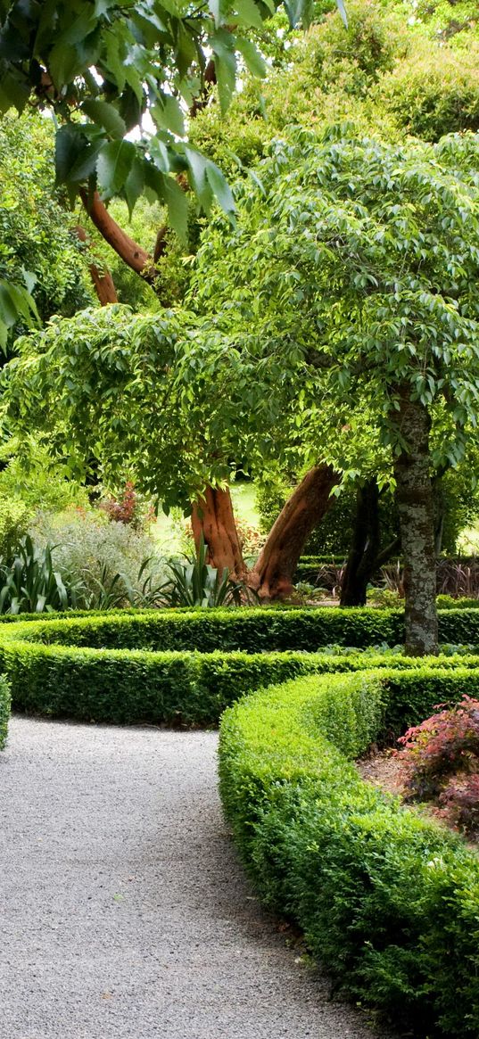 park, new zealand, landscape, christchurch, shrubs, design, nature