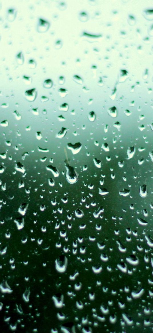 spring, blur, glass, storm, rain, drops, water