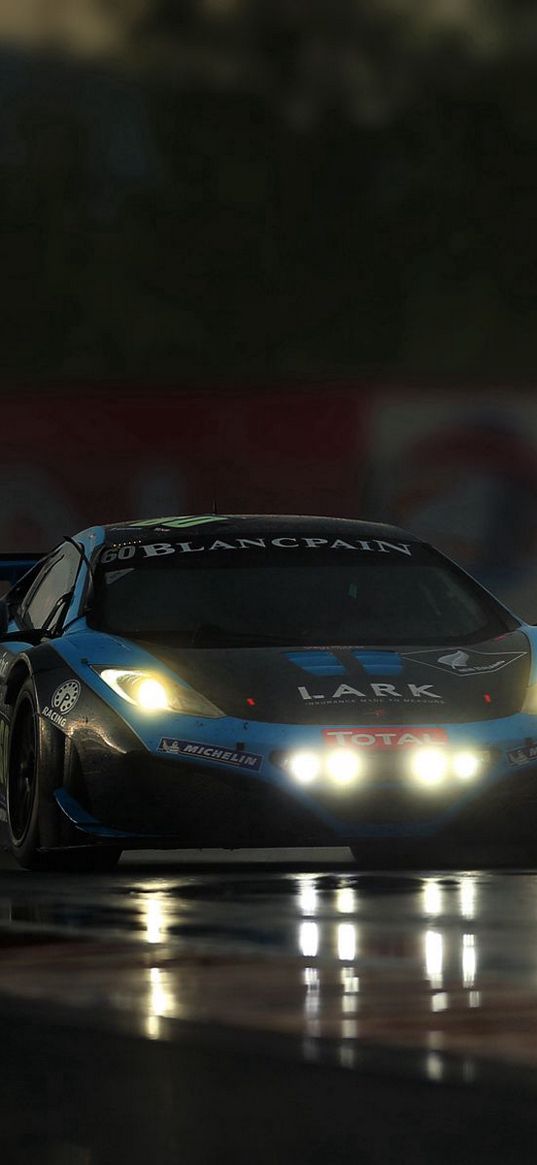 mclaren, mclaren mp4-12c, supercar, evening race