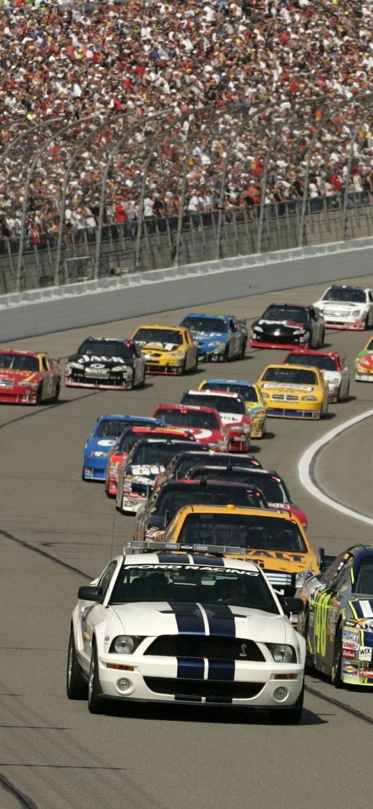 grandstand, track, america, cars, nascar, background, people