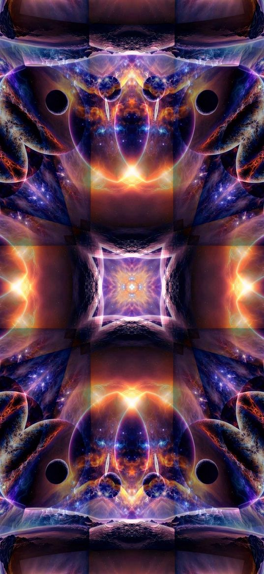 fractal, pattern, abstraction, bright, cosmic