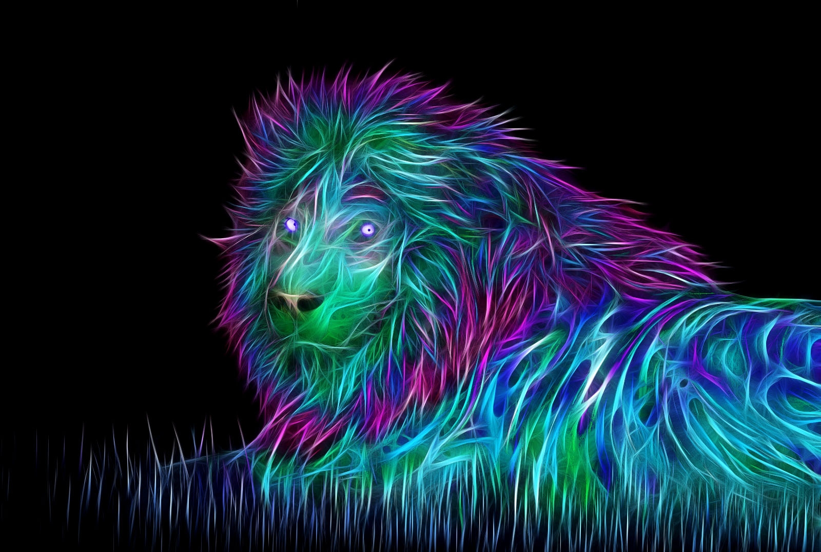 abstract, 3d, art, lion