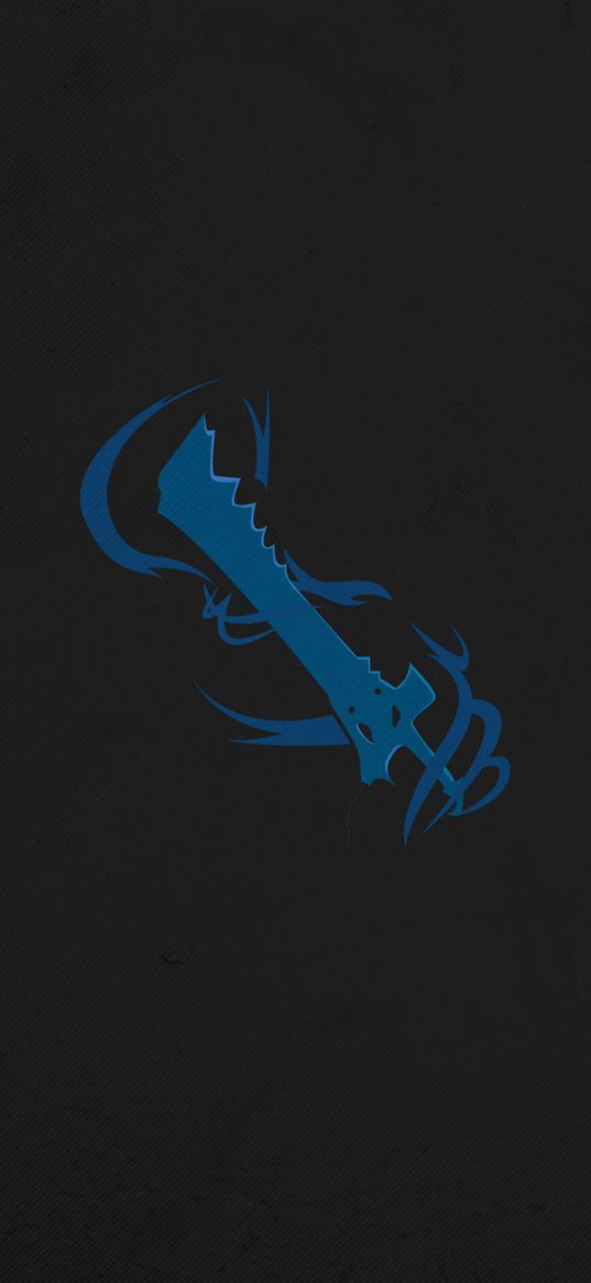 destiny 2, game, sword, logo, emblem, blue, black background