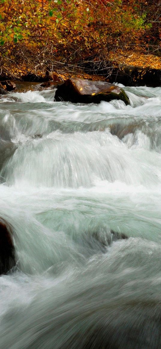 waterfall, rocks, grass