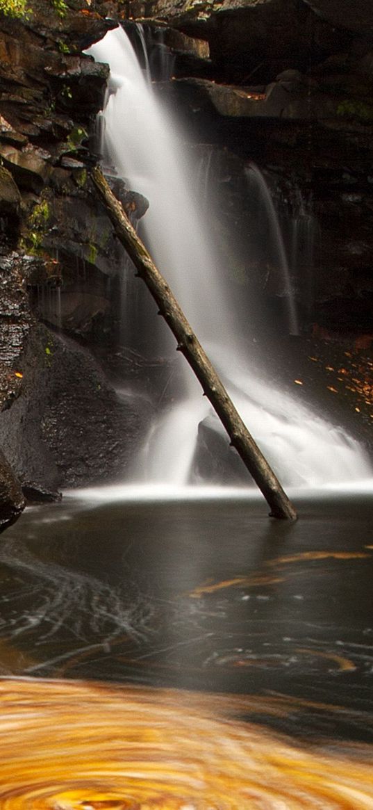 waterfall, river, rocks