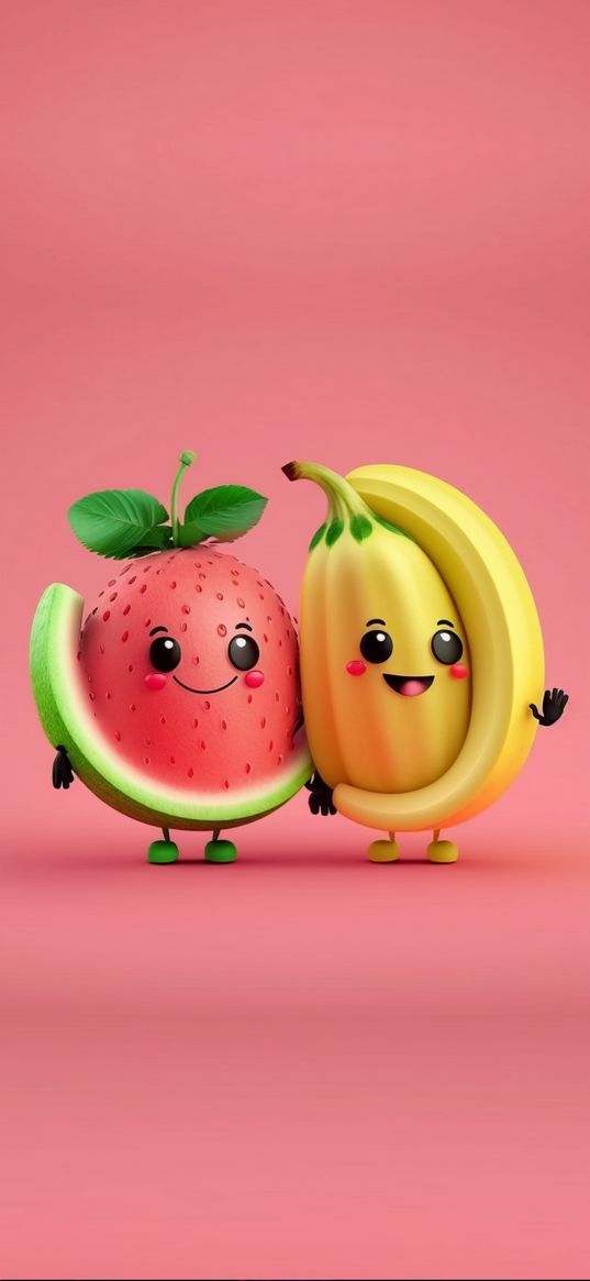 fruits, love, heart, amour, couple