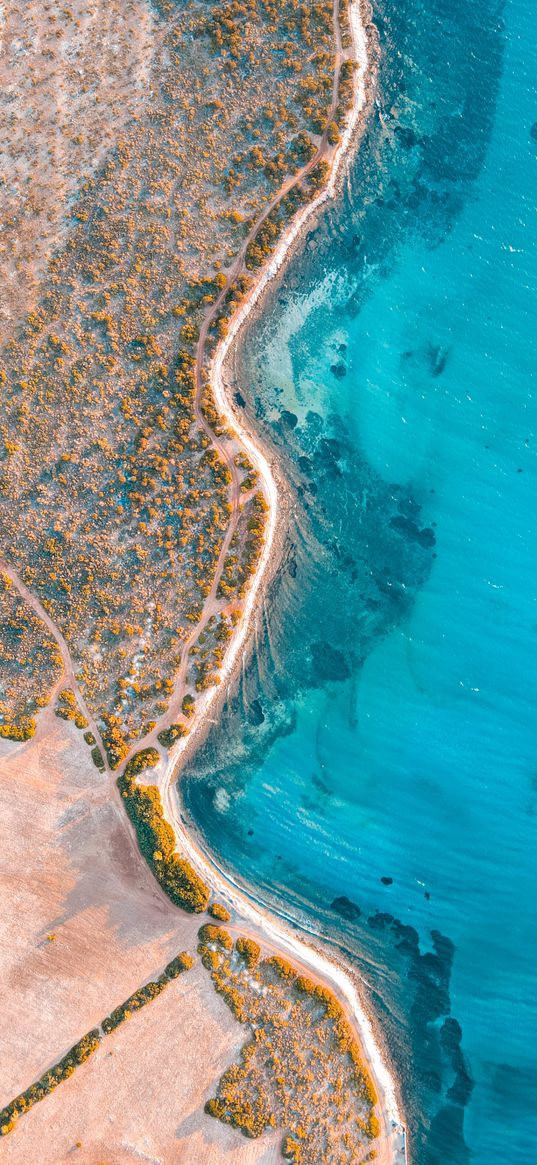 blue, ocean, sea, beach, top view