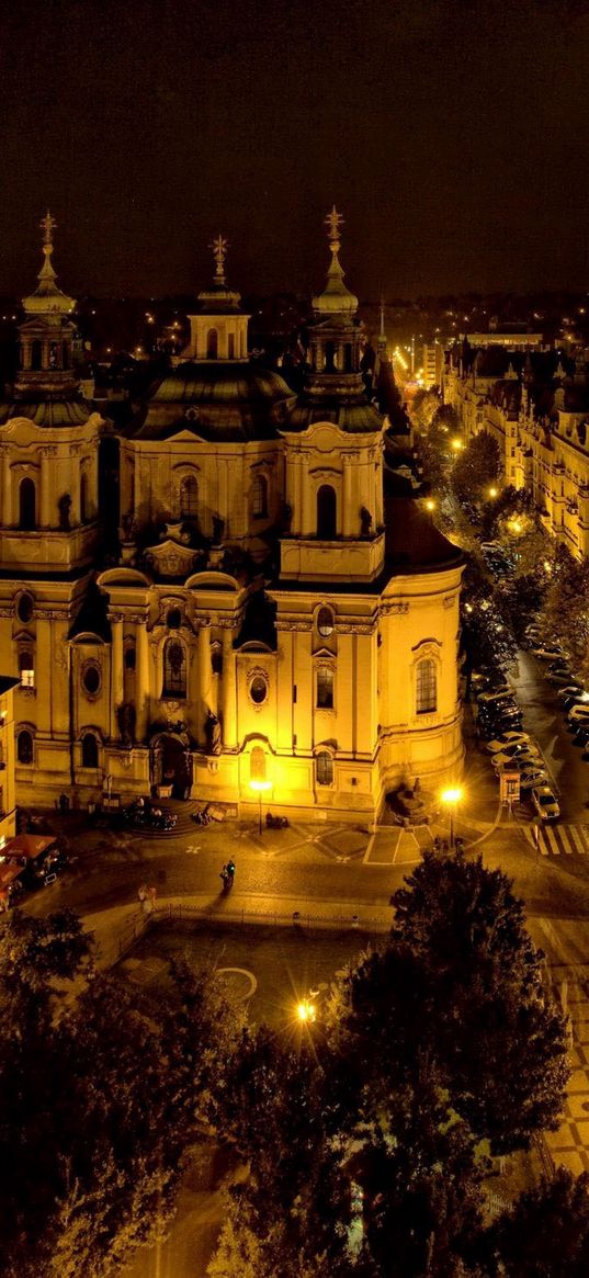 prague, czech republic, city, night