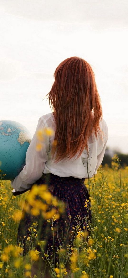 girl, field, globe, rape