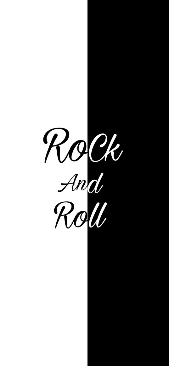 rock and roll, lettering, stripes, black and white