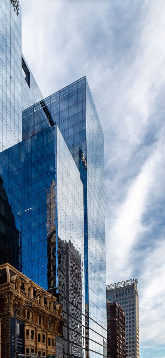 buildings, towers, glass, architecture, urban