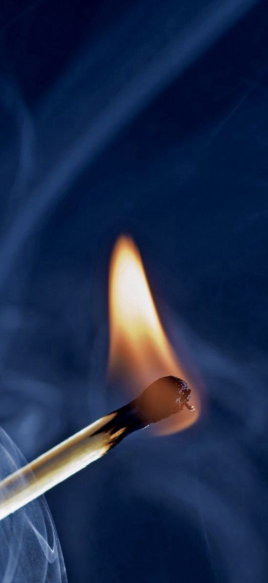 match, fire, smoke, close-up