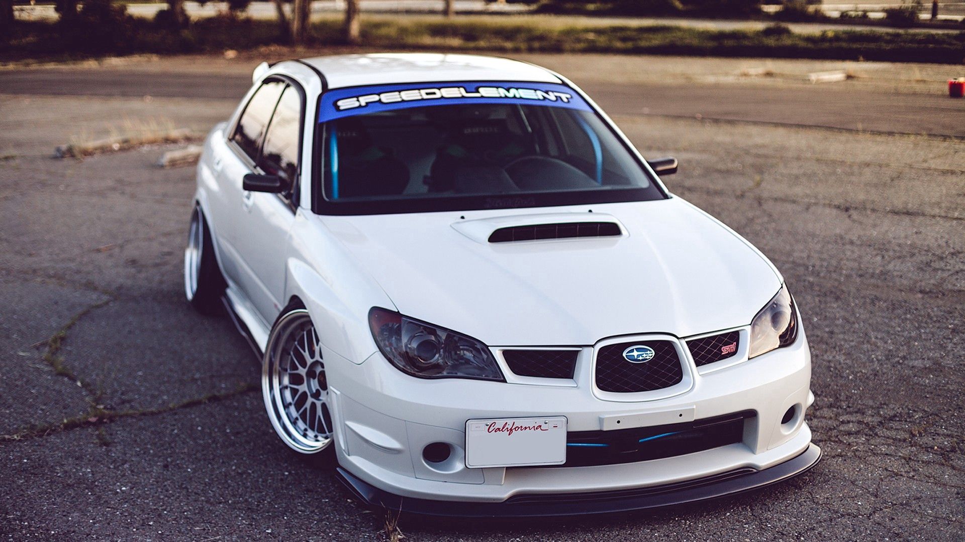 subaru impreza, wrx sti, white, auto