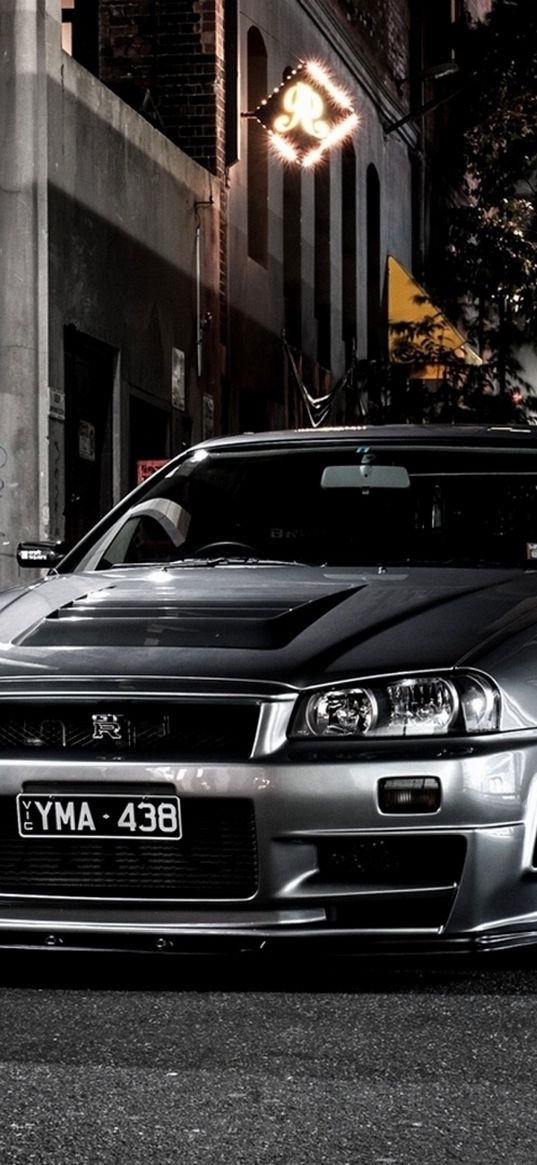 nissan gt-r, nissan, car, sports car, silver