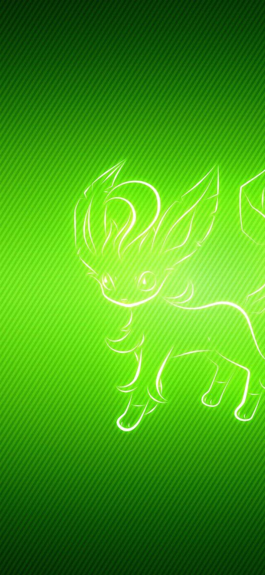 animal, pokemon, green, leafeon