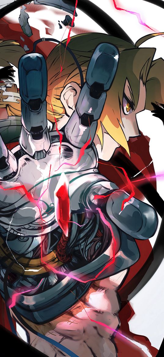 edward elric, fullmetal alchemist, anime, hand, art