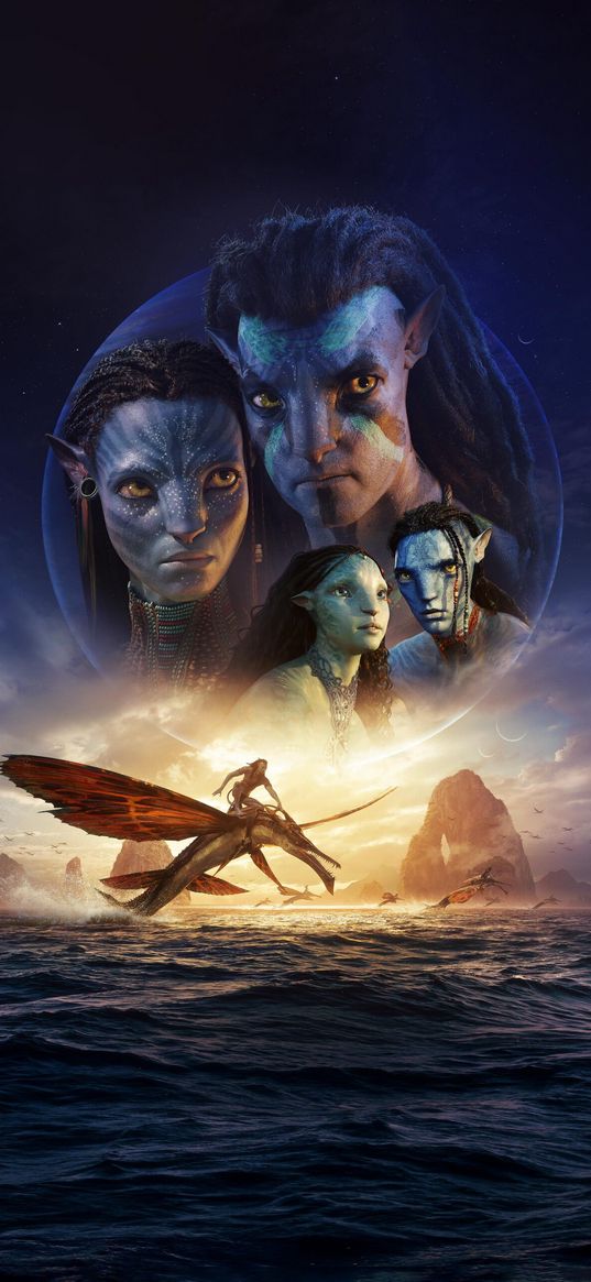 avatar, movie, characters, dawn, ocean