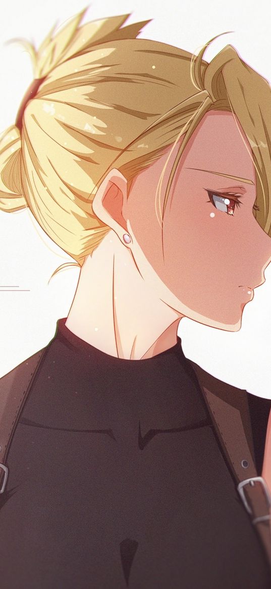 riza hawkeye, fullmetal alchemist, anime, girl, art