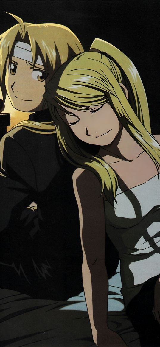 edward elric, winry rockbell, fullmetal alchemist, anime, couple