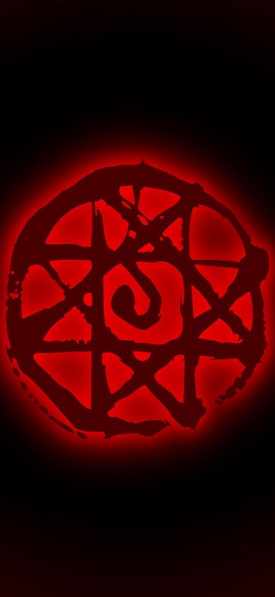 alphonse elric, fullmetal alchemist, anime, sign, red, art