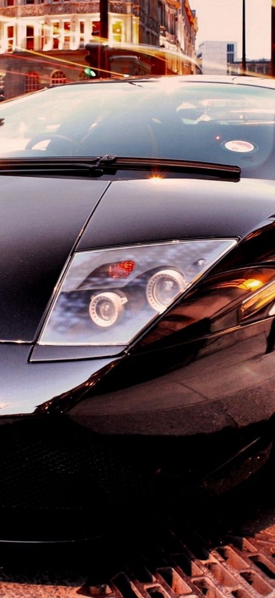 black, car, style, comfort, sport, lamborghini murcielago