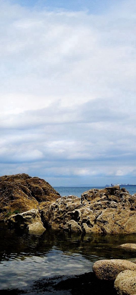 rocks, sky, sea, beautifully