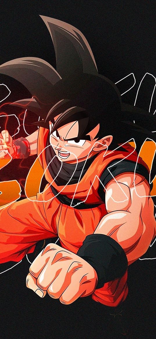 goku, anime, dragon ball z, black, hit