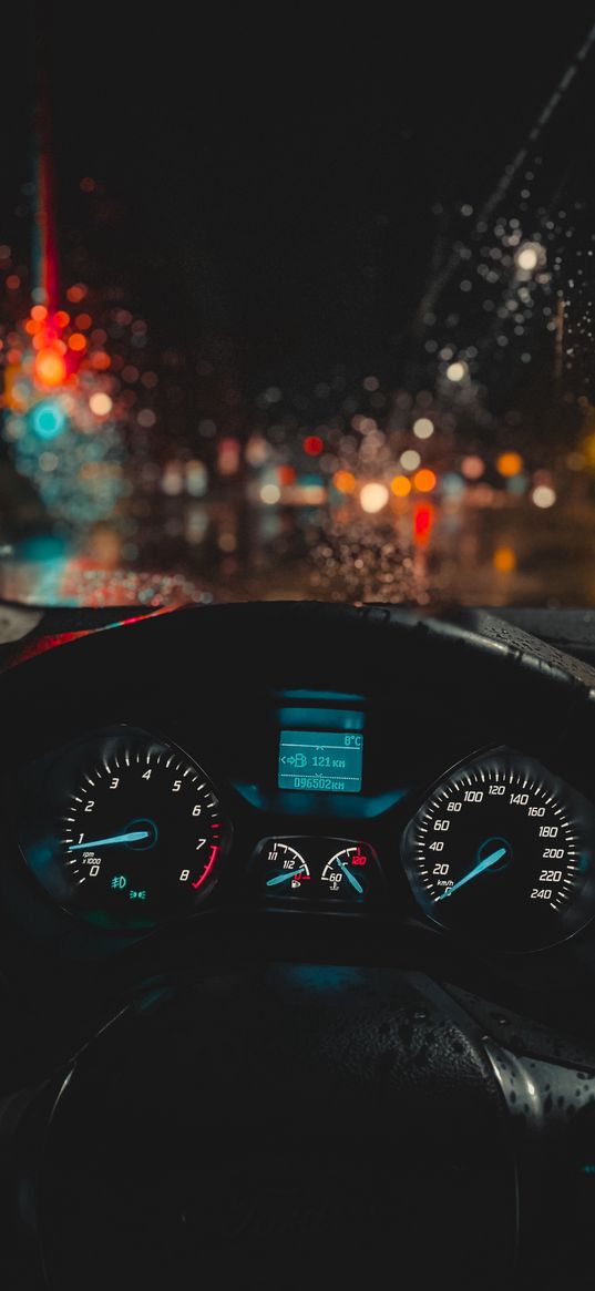 car, rain, highlights, wheel